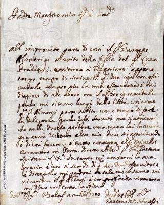 Lettera di G. Schiassi a G.B. Martini, 22.09.1750